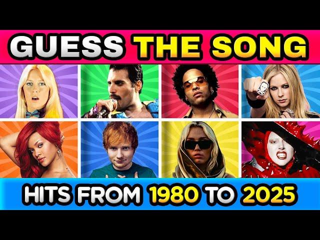 GUESS THE SONG: Hits from 1980 to 2025 | Music Quiz Challenge