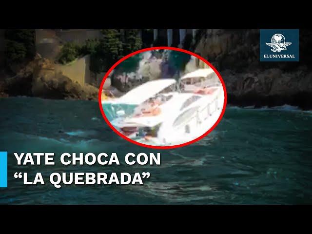 Turistas a bordo de Yate viven momentos de tensión tras chocar con La Quebrada