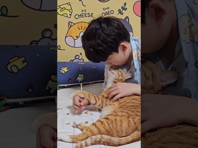공부하지마!!! 똑똑해지지마!!!! #개냥이 #고양이 #냥춘기