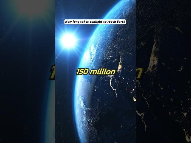 How long does sunlight take to reach the earth? #sun #sunlight #earth