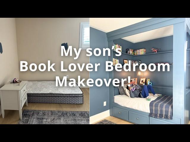 My son asked me to paint his room blue! // Book Lover Bedroom // IKEA HEMNES Daybed Hack