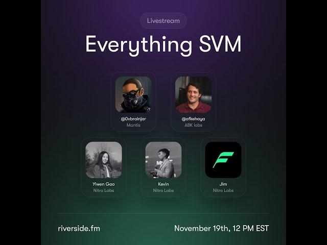 LIVE STREAM: Solana Developer SVM Series with the Termina Team