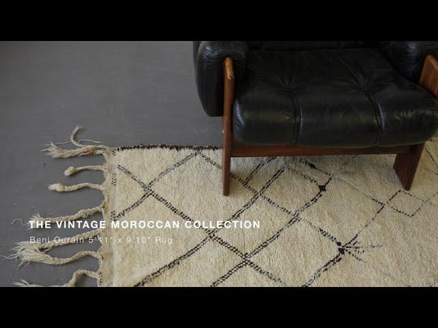 Vintage Moroccan Beni Ourain Rug SKU 383119 - ECARPETGALLERY