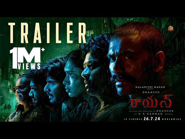 RAAYAN - Official Trailer Telugu | Dhanush | Sun Pictures | A.R. Rahman