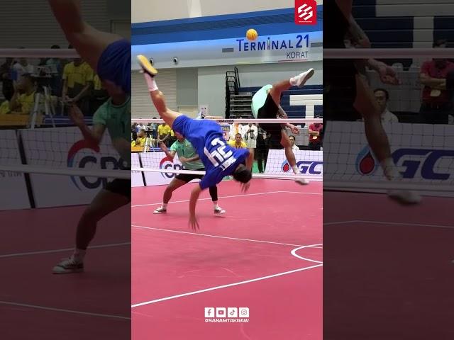 อย่าท้าทาย 'ซ้ายสั่งตาย' ศิริวัฒน์ สาขา นักตะกร้อไทย | Sanamtakraw