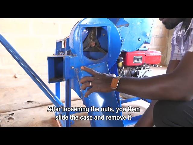 6: How to remove and replace the blower fan of your diesel-powered maize shelling machine