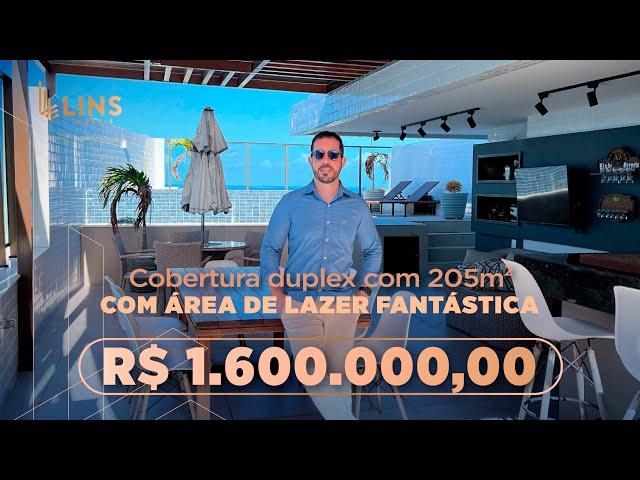 COBERTURA DUPLEX COM VISTA PANORÂMICA PARA O MAR DE JOÃO PESSOA | 205m² | VALOR BAIXOU PARA R$ 1.5M