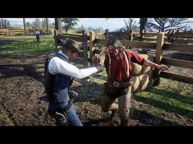 Red Dead Redemption 2 - Brutal Fighting & Funny Ragdolls Vol.142 [4K/60FPS]