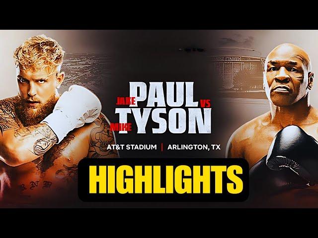 Mike Tyson VS Jake Paul | Fight Highlights