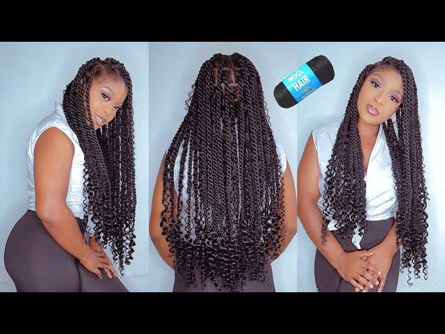 HOW TO: Long Boho Twist With Curls Using Brazilian Wool| Crochet Method