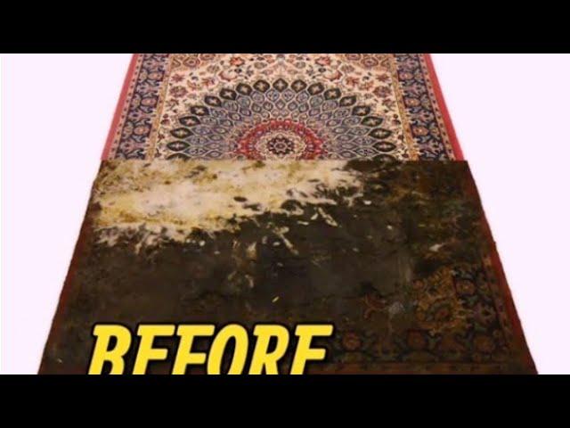 البساط يبدو وكأنه مدفون منذ 10 سنوات  Carpet cleaning is one of the most difficult stains ASMR