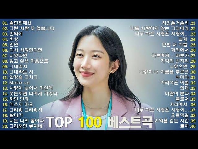 하루 종일 듣고 싶은 감성 발라드 | 한국 최고의 발라드 명곡 100곡 | 광고 없는 연속 듣기  10cm , DAVICHI ,다비치, 첸, 펀치,매드클라운 & 김나영