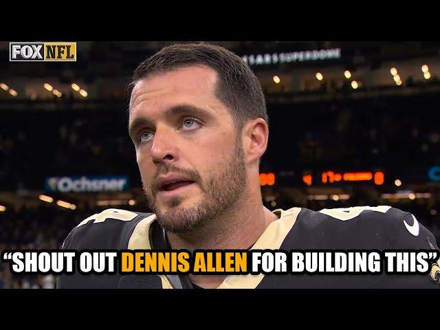 Derek Carr Shouts Out Fired Coach Dennis Allen After Saints Beat Falcons | James Skrmetta Reacts