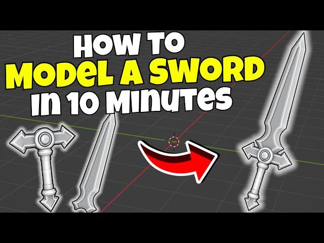 How To Model A Sword In 10 Minute | Blender