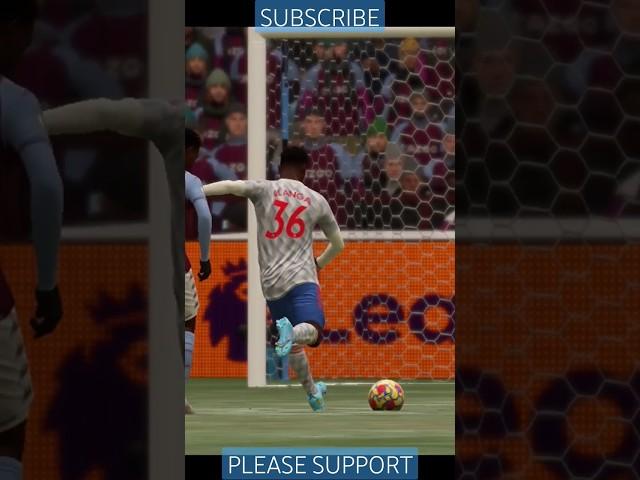 Anthony Elanga scores great goal to make it 3-3 vs Aston Villa #trending #viral #shorts #fifa22