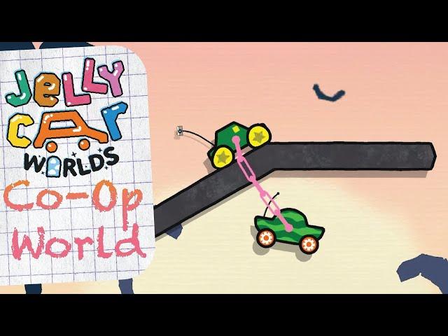 JellyCar Worlds - Co-Op World (2 Player) - Teamwork Makes Something Work