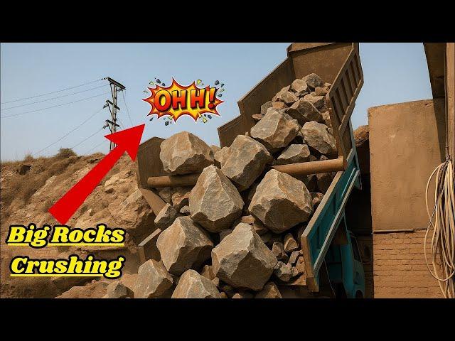 PLAYING with GIANT Rocks! ASMR Rock Quarry CRUSHING Operations - Primary Jaw Crusher in Action.