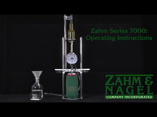 Zahm Series 7000 New Style Air Tester: Operating Instructions