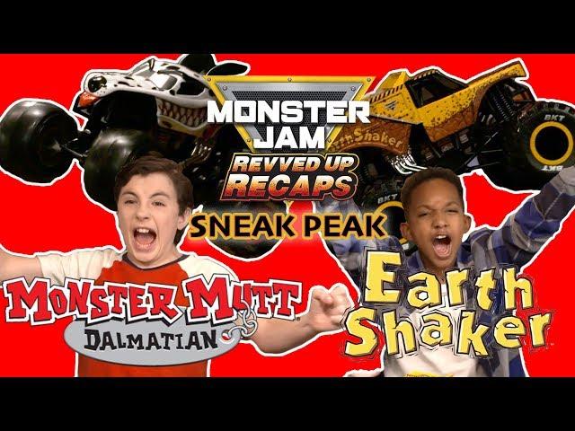 Monster Jam Revved Up Recaps / Episode 8 / Dalmation & Earth Shaker Sneak Peek