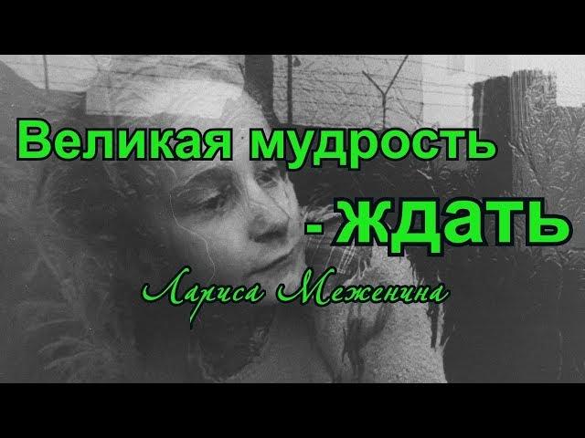 Стихотворение "Великая мудрость - ждать..." - Лариса Меженина