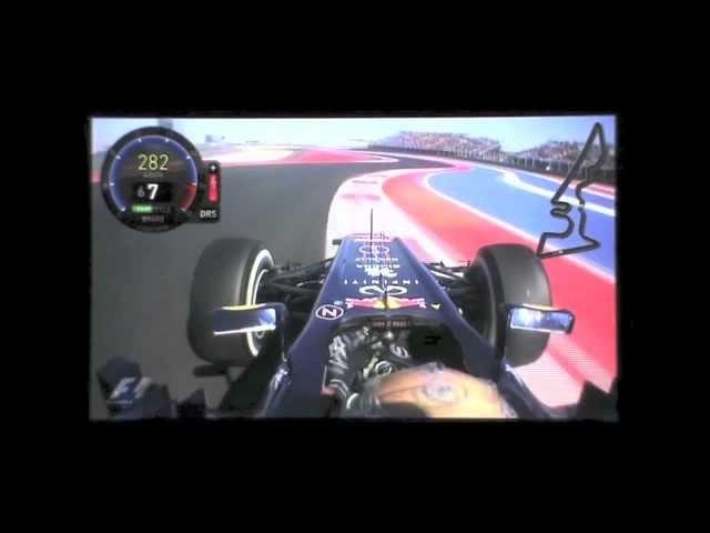 F1 Guitar over Vettel´s USA 2012 pole lap