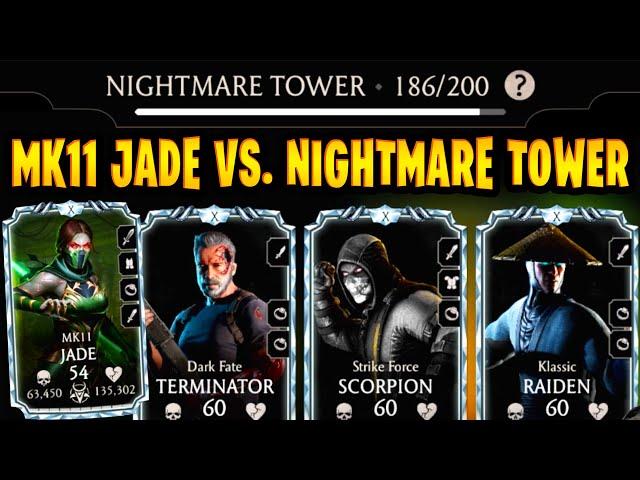 MK Mobile. I Finally Gave MK11 Jade a Spin in Nightmare Tower!