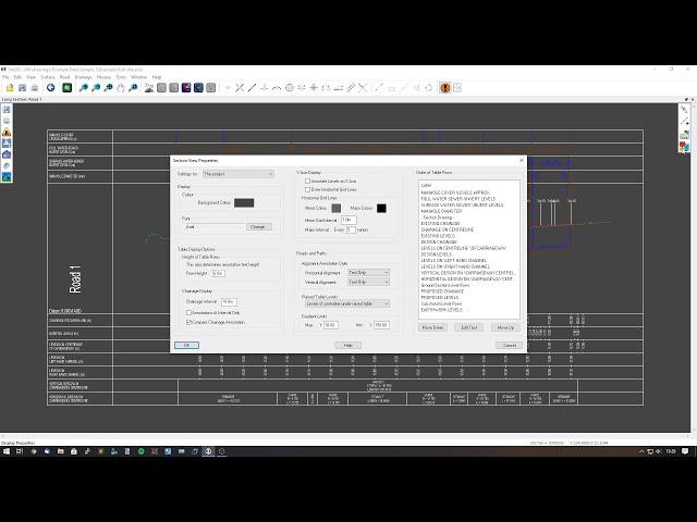 Site3D: Longsection Annotation Row Order