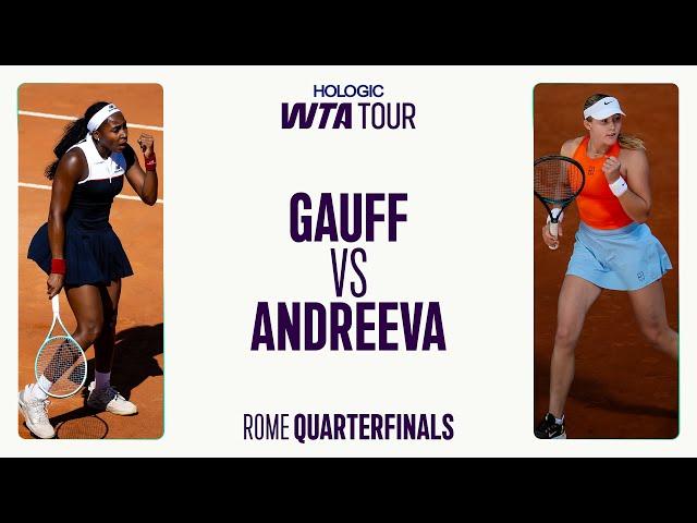 Coco Gauff vs. Mirra Andreeva | 2025 Rome Quarterfinal | WTA Match Highlights