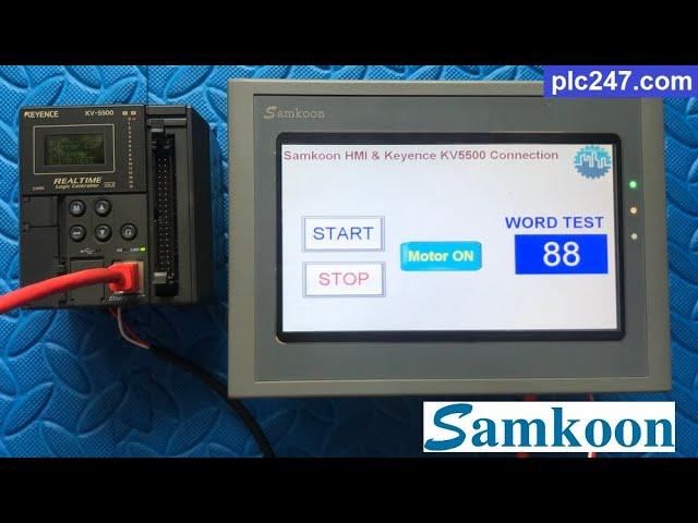 Samkoon HMI & Keyence KV5500 "Communication" Tutorial