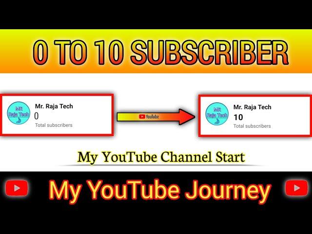 0 To 10 Subscriber | My YouTube Journey | Mr Raja Tech