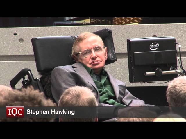 Stephen Hawking helps launch the Quantum-Nano Centre at the University of Waterloo