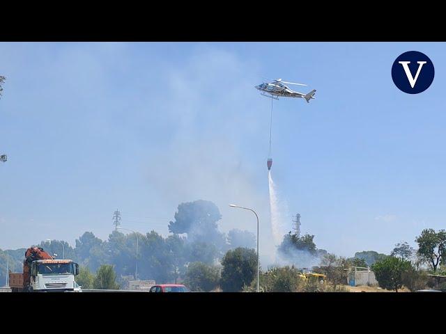 Incendio en el Masnou junto a la C-32