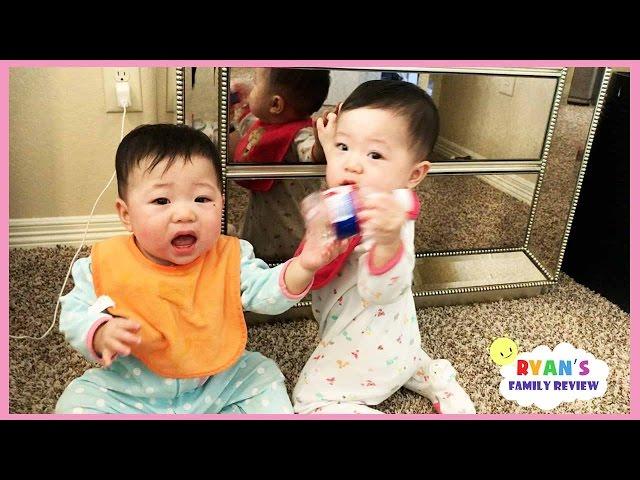 Twin Babies Fun Playtime with Ryan's Family Review!