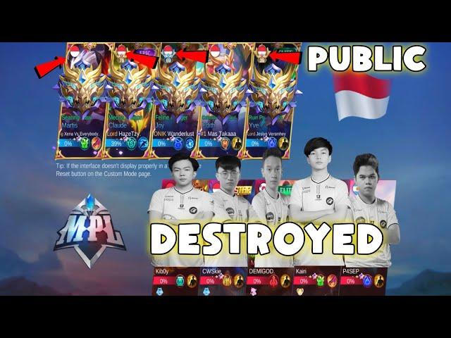 FULL ONIC GOT DESTROYED BY MYTHICAL HONOR PUBLIC PLAYERS..