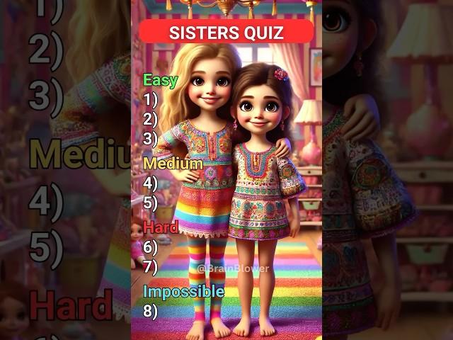 Only Girls Can Ace This Sisters Quiz!  | Fun Guess the Item Challenge