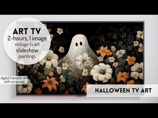 Halloween TV Art Vintage Art TV Vintage Halloween Art Screensaver Ghost Floral Fall TV Art Frame TV