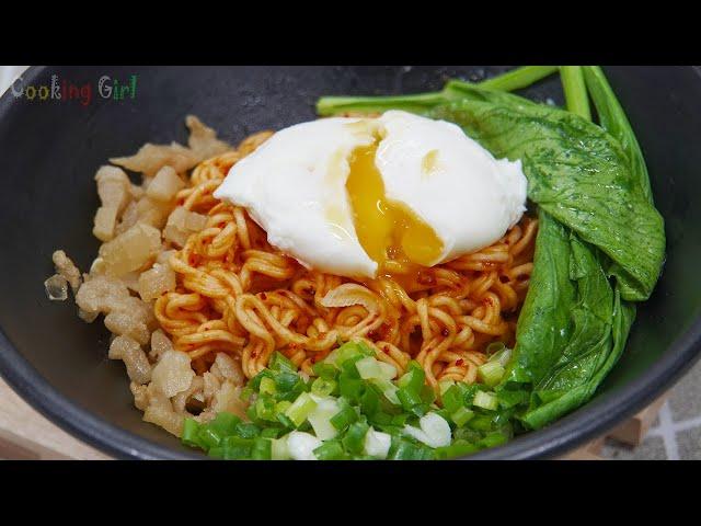 How to make Spicy mixed noodles with soft-boiled eggs | Cooking Girl