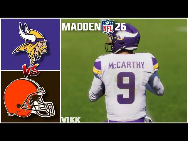 Vikings vs Browns Week 5 Simulation (Madden 26 Rosters)