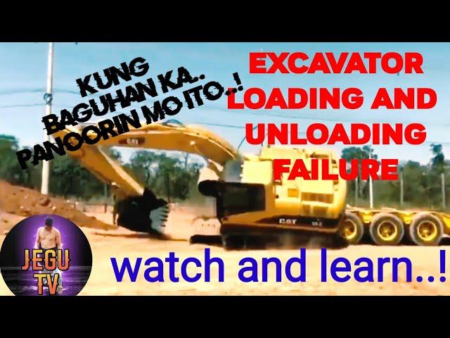 EXCAVATOR LOADING AND UNLOADING FAILURE// ACCIDENTS COMPILATION