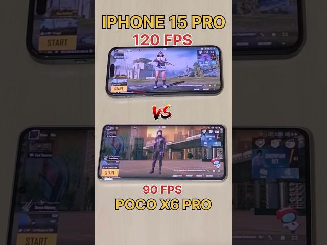 POCO X6 PRO Graphics Vs IPHONE 15 PRO GRAPHICS Setings-Pubg FPS Test #pubgmobile #iphone #shorts