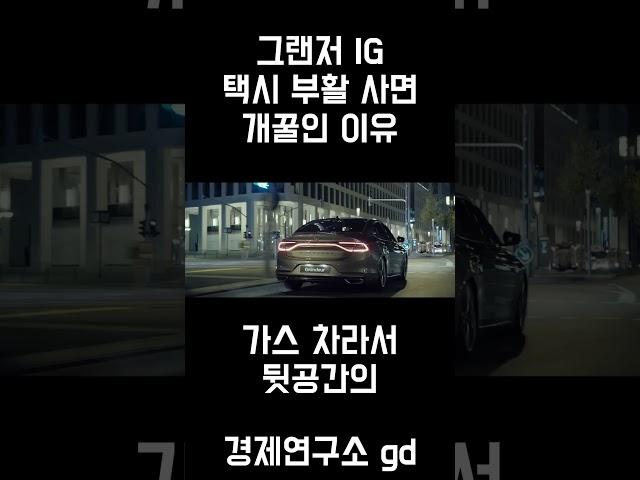 그랜저IG 택시 부활 사면 개꿀인 이유