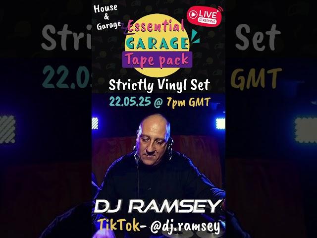 Exclusive Vinyl set from #djramsey #livestream this Thursday from 7pm #ukg #essentialgaragetapepack