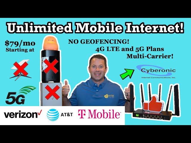 Unlimited 5G Mobile Internet Solution: Cyberonic for AT&T, Verizon, and T-Mobile!