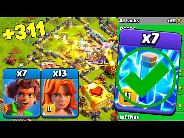 Unstoppable Trio: Zap, Root Rider, Valks TH16 Legend League Attacks! Clash of Clans