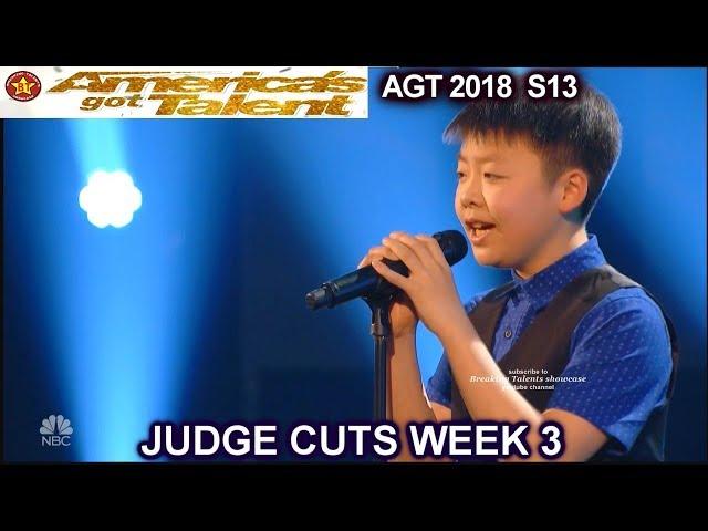 Jeffrey Li sings “One Moment In Time”  America's Got Talent 2018 Judge Cuts 3 AGT