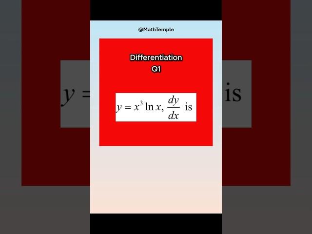 Differentiation Q1 #maths #highschoolmath #calculus #apcalculus #differentiation #tutor #stem