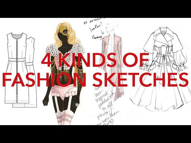 4 Kinds of Fashion Design Sketching