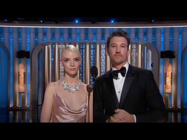 Anya-Taylor Joy & Miles Teller Present Best Male Actor –Ltd/Anthology Series or TV Movie|82nd Globes