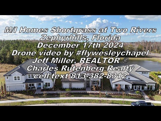 M/I Homes Shortgrass at Two Rivers Zephyrhills Florida Drone Video Dec 17th 2024 #flywesleychapel