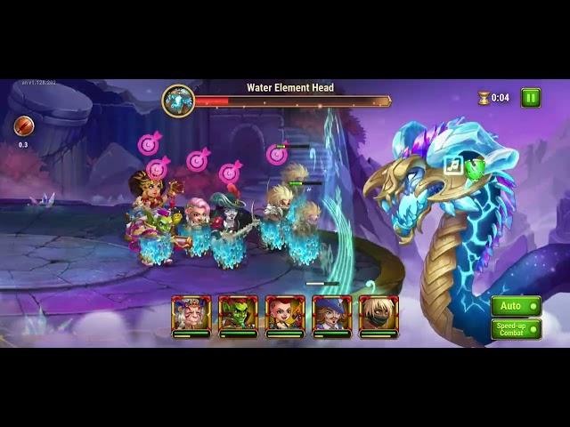 Hero Wars Mobile - Dreadful earth Hydra 3 attempts and 1 attempt on Ancient earth and water (almost)